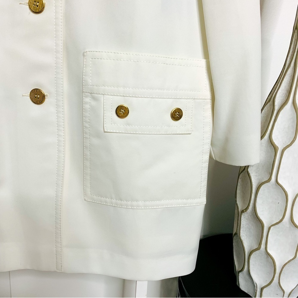 Pier 4 Vintage 70s Fashioned Outer Wear White Swing Coat Size Large - Picture 4 of 15